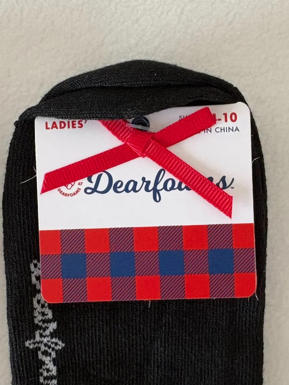NWT - Dearfoams - 3 Pk - Ultimate No Show Socks - Black, White, Gray, Striped